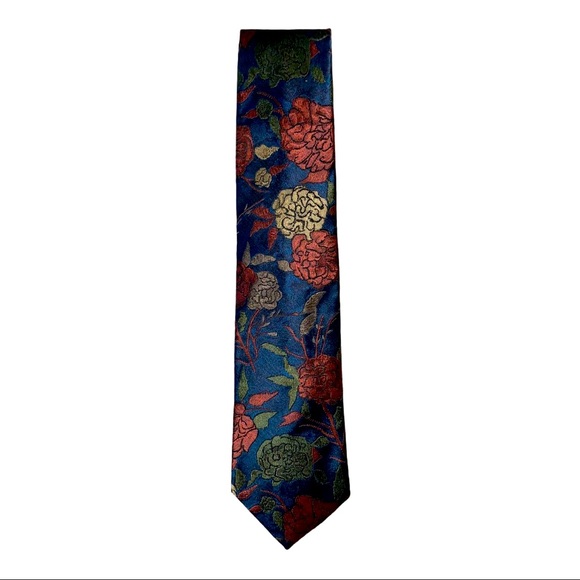 3 Men’s Ties Floral, Checkered, and Solid Black - Picture 9 of 14